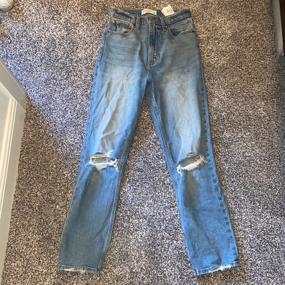 Abercrombie and Fitch Ultra high rise straight jeans